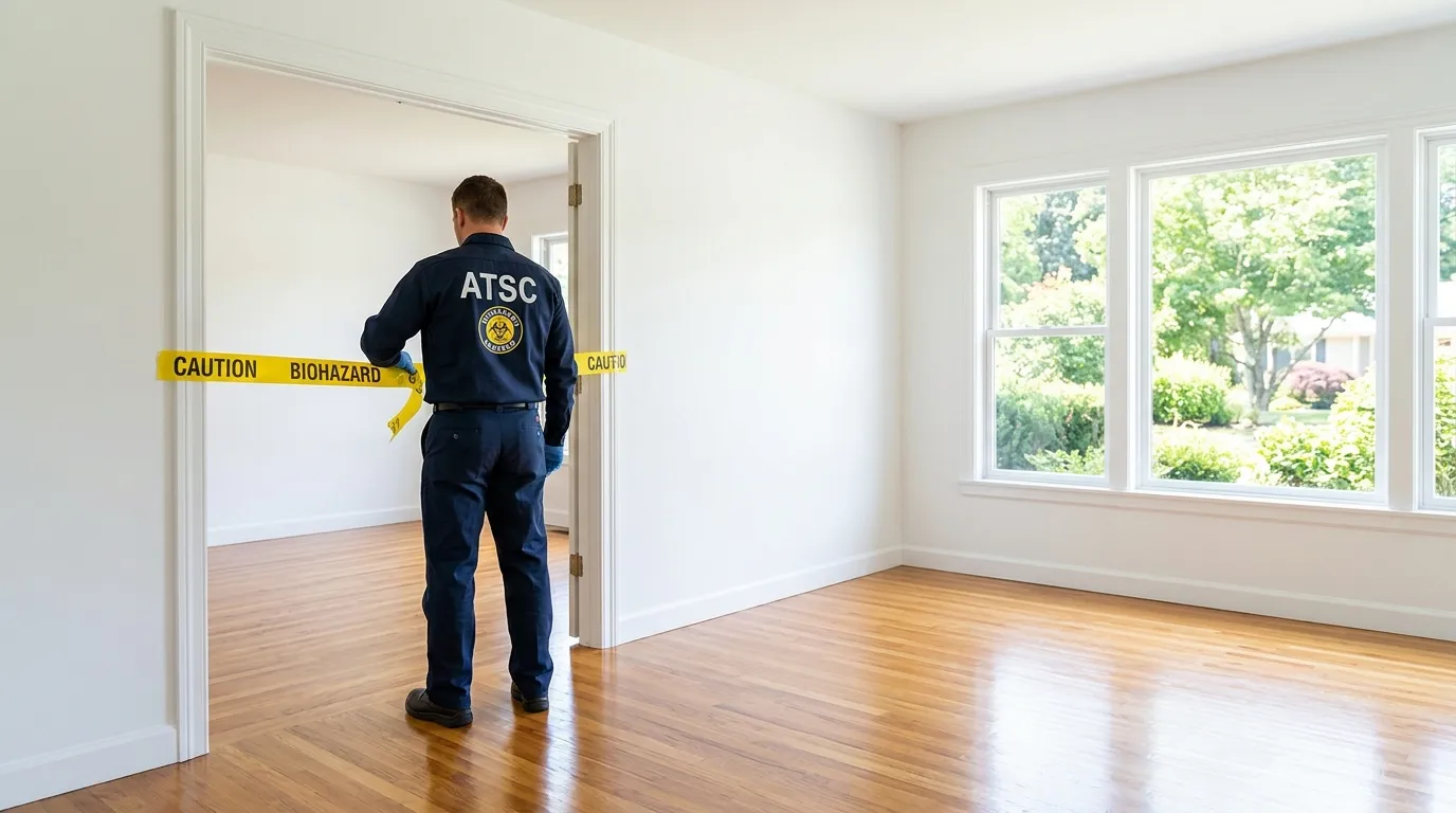 Certified biohazard cleanup crew performing Trauma Scene Cleanup in Apple Valley